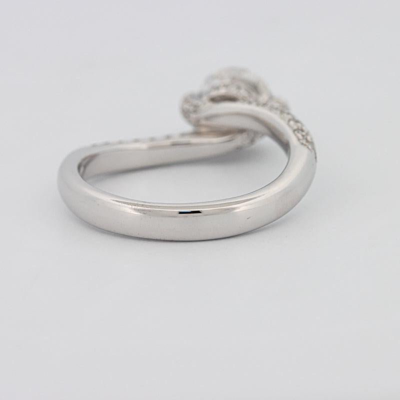 1.12 CT Round Solitaire Pave Ring with Twisted Band - ZIZOV DIAMONDS