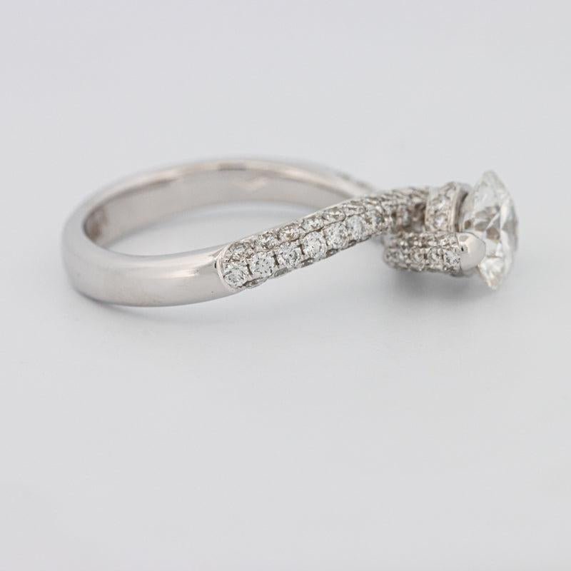 1.12 CT Round Solitaire Pave Ring with Twisted Band - ZIZOV DIAMONDS