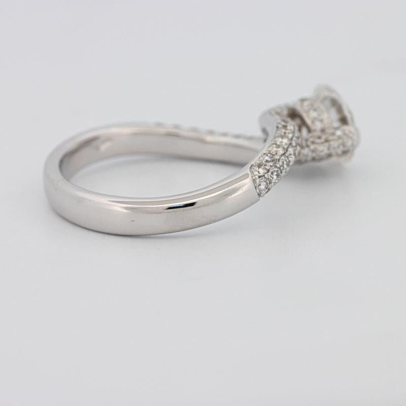 1.12 CT Round Solitaire Pave Ring with Twisted Band - ZIZOV DIAMONDS