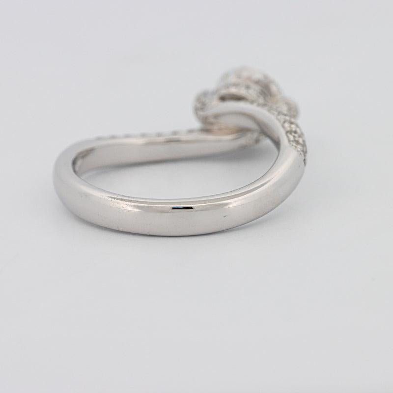 1.12 CT Round Solitaire Pave Ring with Twisted Band - ZIZOV DIAMONDS