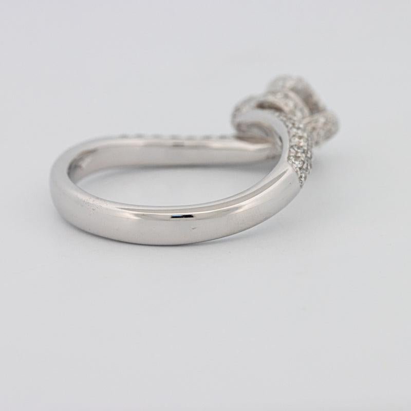 1.12 CT Round Solitaire Pave Ring with Twisted Band - ZIZOV DIAMONDS