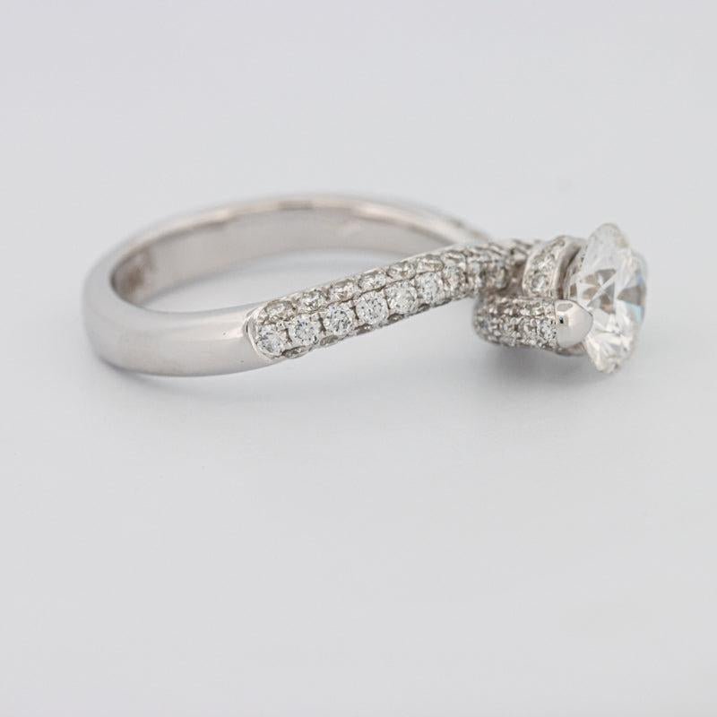 1.12 CT Round Solitaire Pave Ring with Twisted Band - ZIZOV DIAMONDS