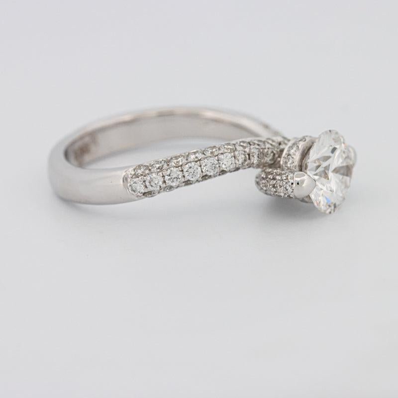 1.12 CT Round Solitaire Pave Ring with Twisted Band - ZIZOV DIAMONDS