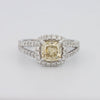 1.20 CT Fancy Yellow Brownish Intense Cushion Halo Solitaire - ZIZOV DIAMONDS