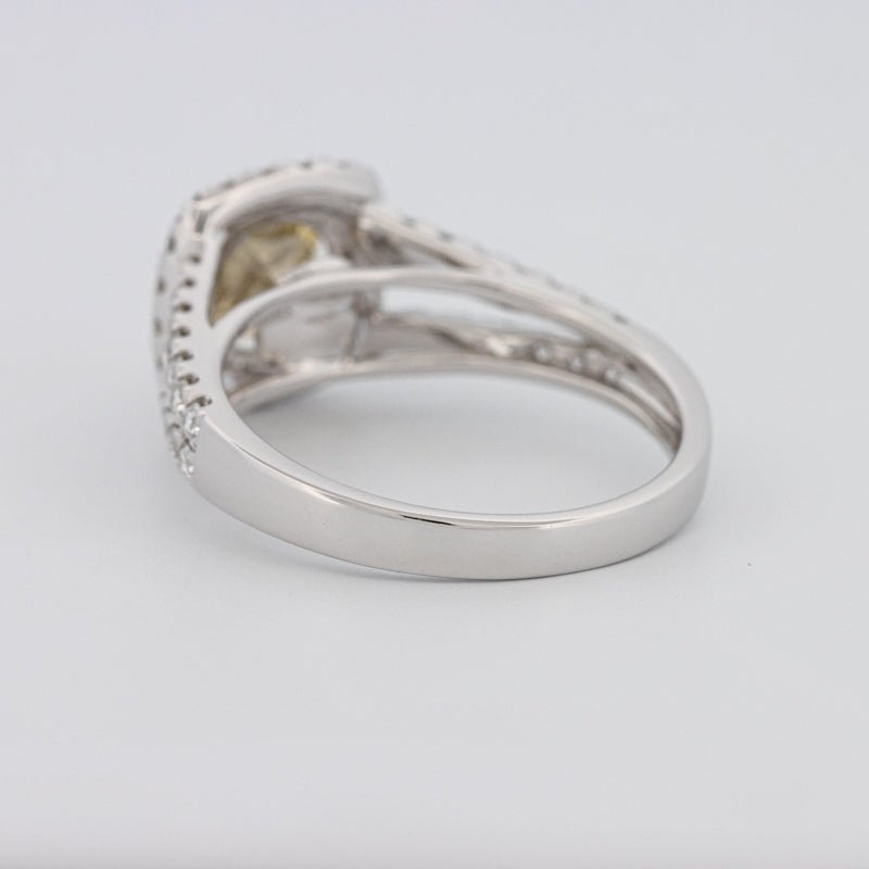 1.20 CT Fancy Yellow Brownish Intense Cushion Halo Solitaire - ZIZOV DIAMONDS