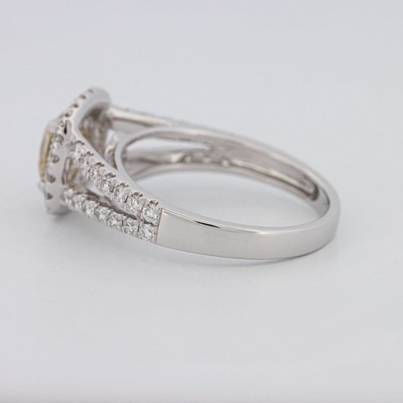 1.20 CT Fancy Yellow Brownish Intense Cushion Halo Solitaire - ZIZOV DIAMONDS