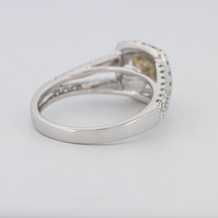 1.20 CT Fancy Yellow Brownish Intense Cushion Halo Solitaire - ZIZOV DIAMONDS