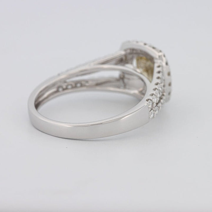 1.20 CT Fancy Yellow Brownish Intense Cushion Halo Solitaire - ZIZOV DIAMONDS