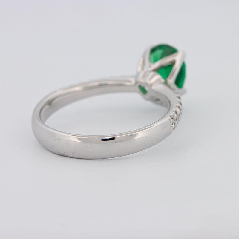 1.20 CT Pearshape Green Emerald Ring - ZIZOV DIAMONDS