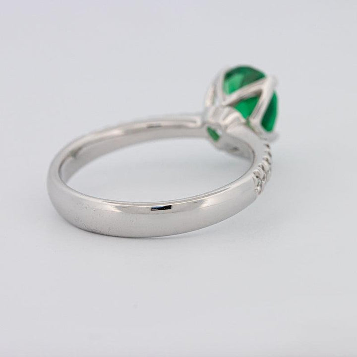 1.20 CT Pearshape Green Emerald Ring - ZIZOV DIAMONDS