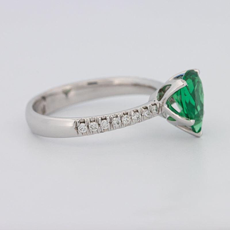 1.20 CT Pearshape Green Emerald Ring - ZIZOV DIAMONDS