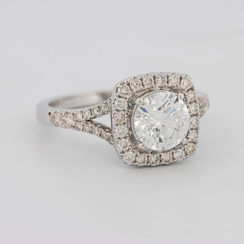 1.20 CT Round Cut Halo Pavé Solitaire (LG) - ZIZOV DIAMONDS