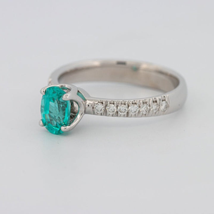 1.30 CT Oval Cut Paraiba Ring - ZIZOV DIAMONDS