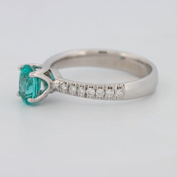 1.30 CT Oval Cut Paraiba Ring - ZIZOV DIAMONDS