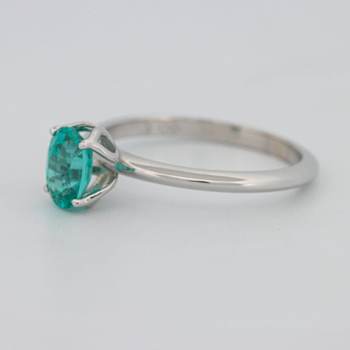 1.30 CT Oval Cut Paraiba Ring - ZIZOV DIAMONDS