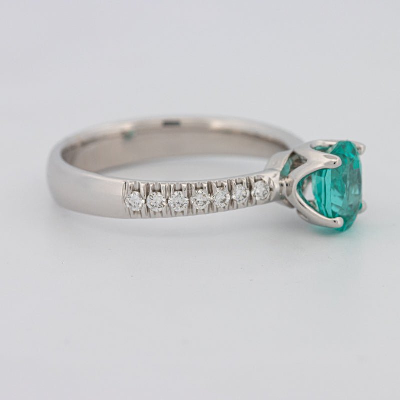 1.30 CT Oval Cut Paraiba Ring - ZIZOV DIAMONDS