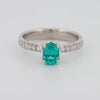 1.30 CT Oval Cut Paraiba Ring - ZIZOV DIAMONDS