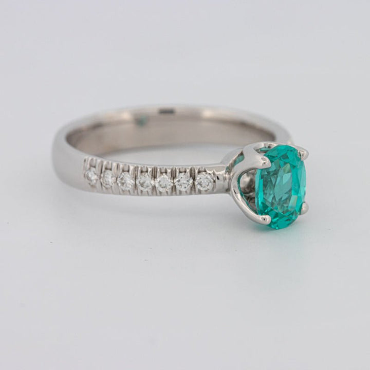 1.30 CT Oval Cut Paraiba Ring - ZIZOV DIAMONDS