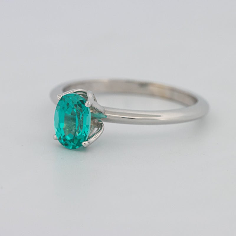 1.30 CT Oval Cut Paraiba Ring - ZIZOV DIAMONDS