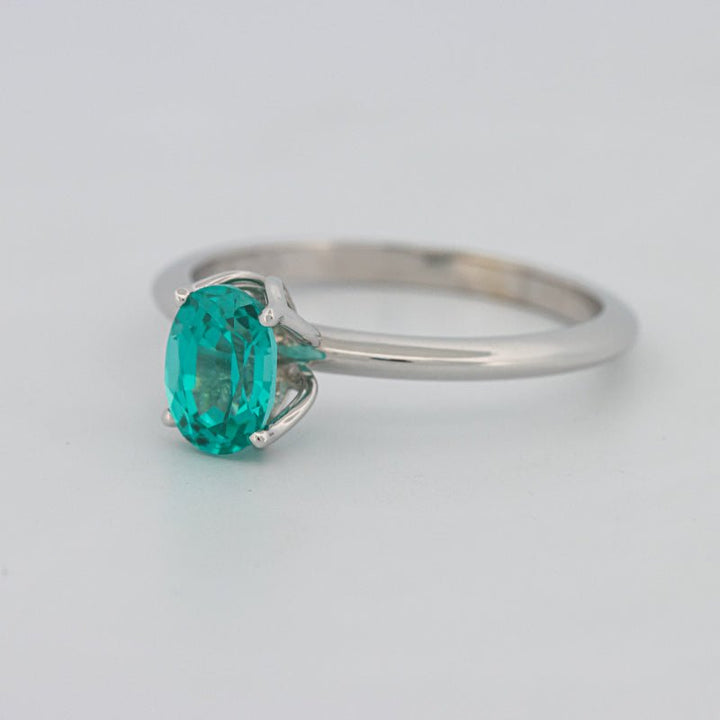 1.30 CT Oval Cut Paraiba Ring - ZIZOV DIAMONDS