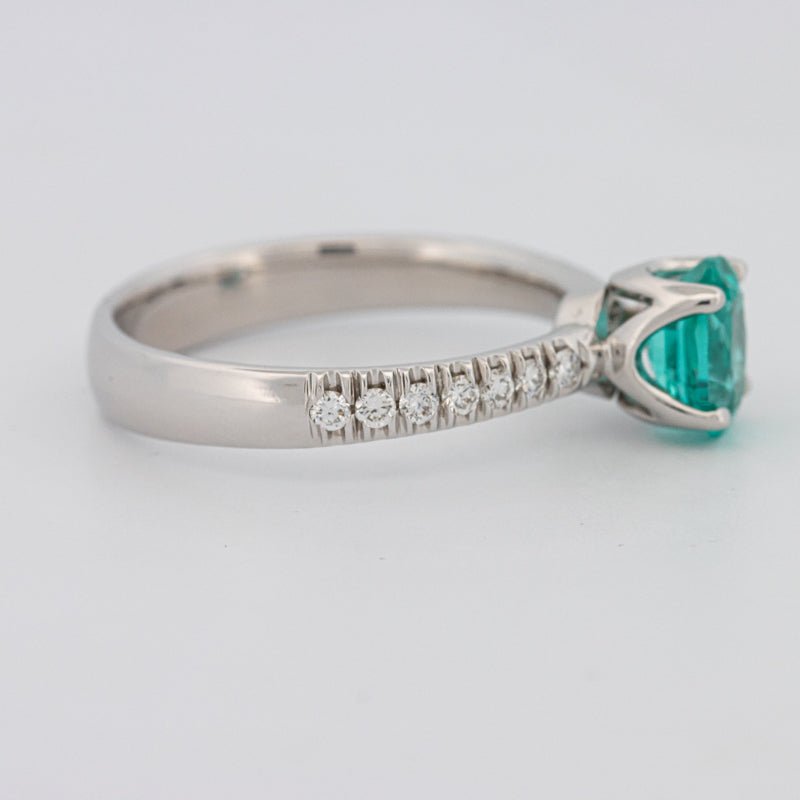 1.30 CT Oval Cut Paraiba Ring - ZIZOV DIAMONDS