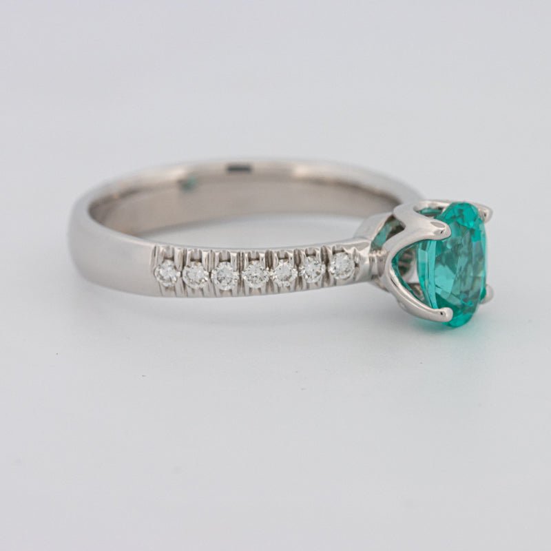 1.30 CT Oval Cut Paraiba Ring - ZIZOV DIAMONDS