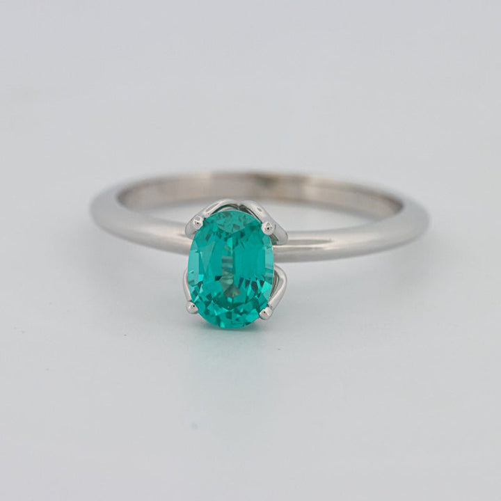 1.30 CT Oval Cut Paraiba Ring - ZIZOV DIAMONDS