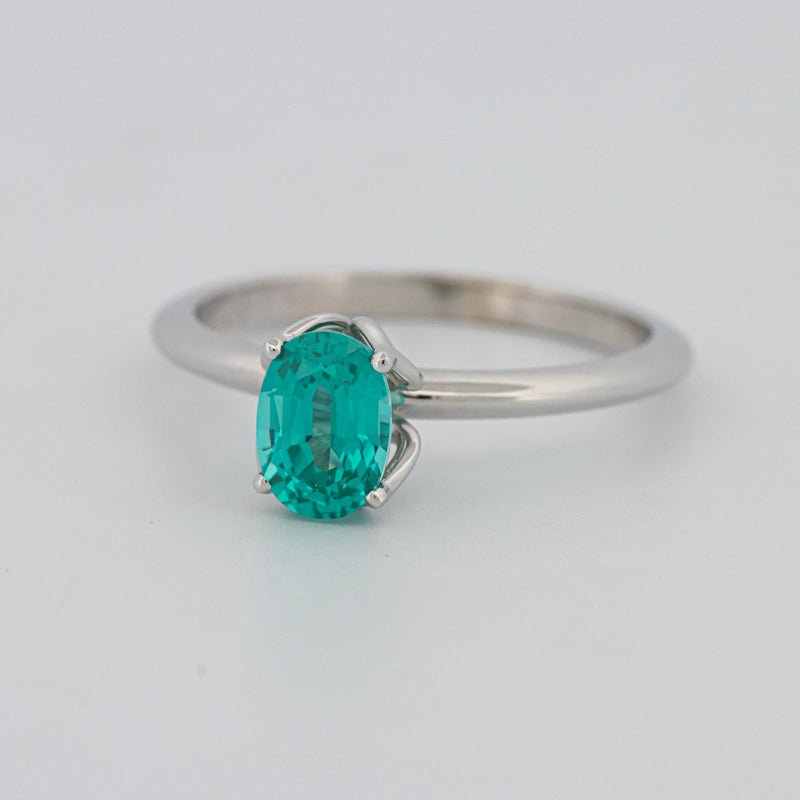 1.30 CT Oval Cut Paraiba Ring - ZIZOV DIAMONDS