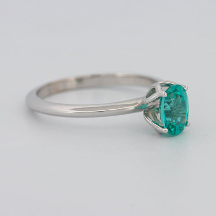1.30 CT Oval Cut Paraiba Ring - ZIZOV DIAMONDS