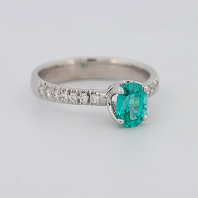 1.30 CT Oval Cut Paraiba Ring - ZIZOV DIAMONDS