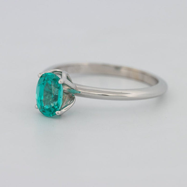 1.30 CT Oval Cut Paraiba Ring - ZIZOV DIAMONDS