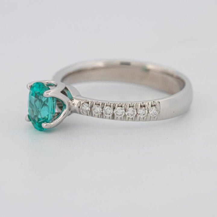 1.30 CT Oval Cut Paraiba Ring - ZIZOV DIAMONDS