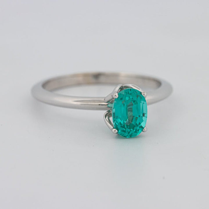 1.30 CT Oval Cut Paraiba Ring - ZIZOV DIAMONDS