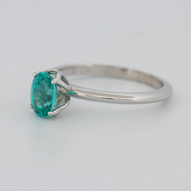 1.30 CT Oval Cut Paraiba Ring - ZIZOV DIAMONDS