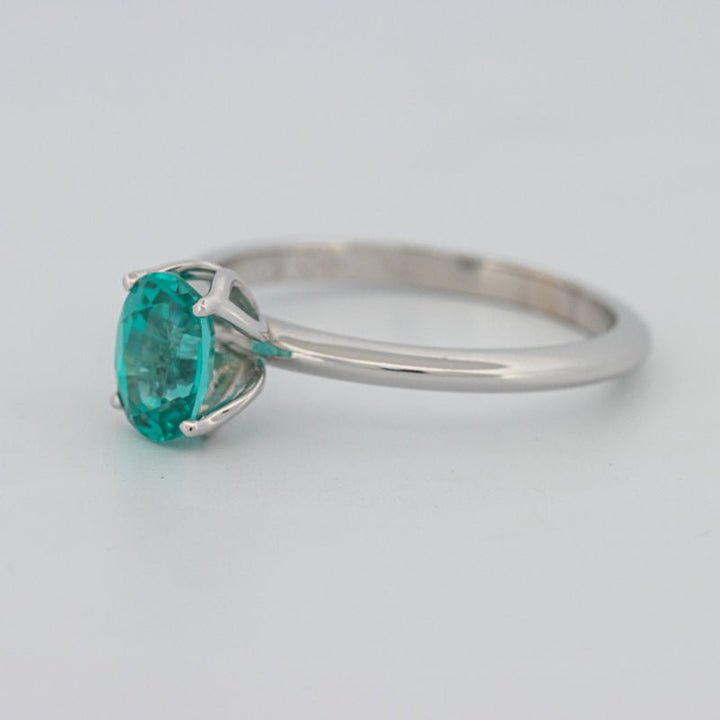 1.30 CT Oval Cut Paraiba Ring - ZIZOV DIAMONDS