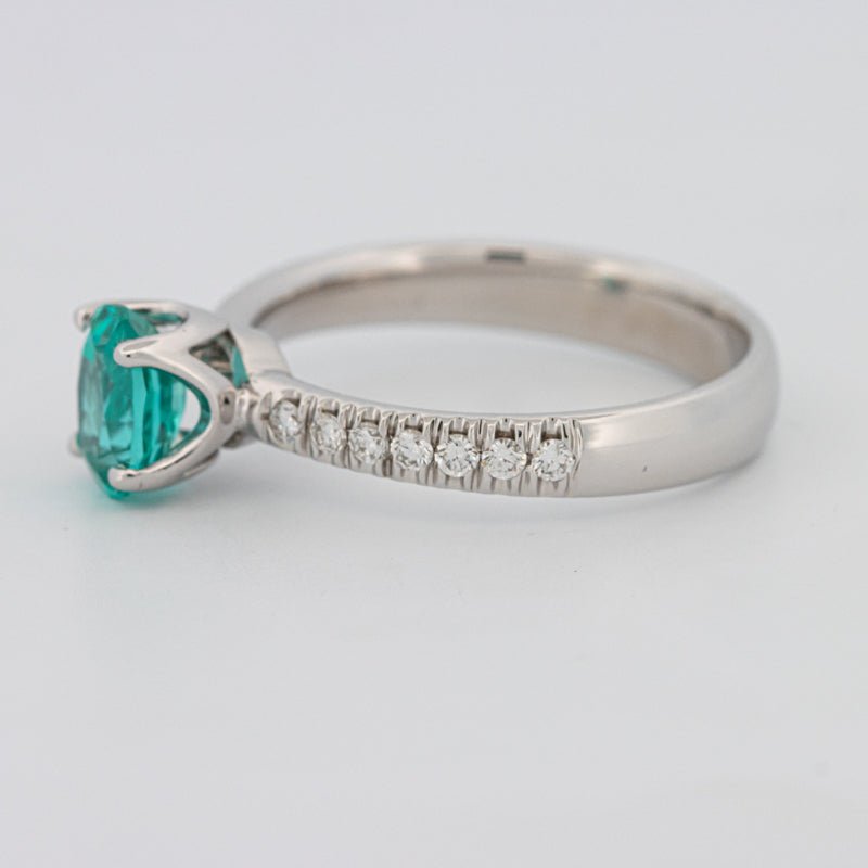 1.30 CT Oval Cut Paraiba Ring - ZIZOV DIAMONDS