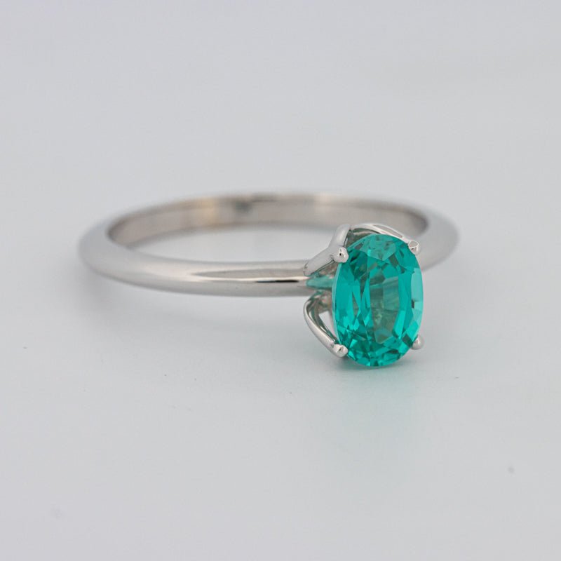 1.30 CT Oval Cut Paraiba Ring - ZIZOV DIAMONDS
