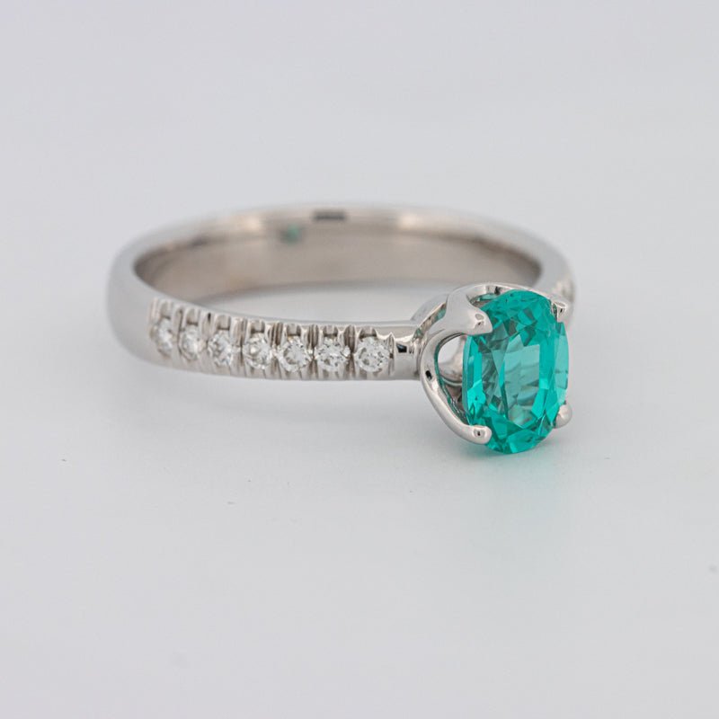 1.30 CT Oval Cut Paraiba Ring - ZIZOV DIAMONDS