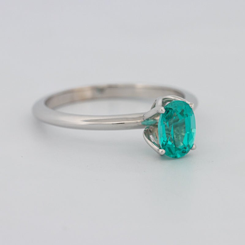 1.30 CT Oval Cut Paraiba Ring - ZIZOV DIAMONDS
