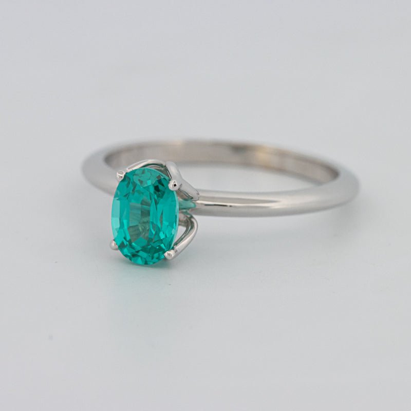 1.30 CT Oval Cut Paraiba Ring - ZIZOV DIAMONDS