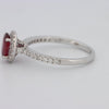 1.30 CT Oval Red Ruby Halo Ring - ZIZOV DIAMONDS