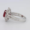 1.30 CT Oval Red Ruby Halo Ring - ZIZOV DIAMONDS