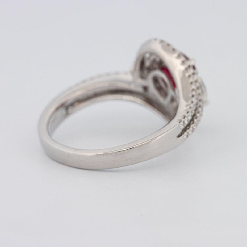 1.35 CT Pearshape Red Ruby Ring - ZIZOV DIAMONDS