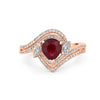 1.35 CT Pearshape Red Ruby Ring - ZIZOV DIAMONDS
