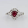 1.35 CT Pearshape Red Ruby Ring - ZIZOV DIAMONDS