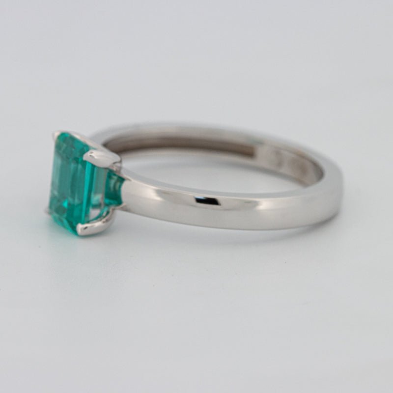 1.40 CT Emerald Cut Paraiba Ring - ZIZOV DIAMONDS