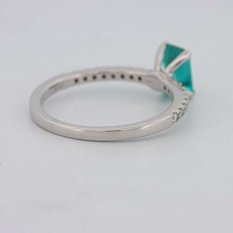 1.40 CT Emerald Cut Paraiba Ring - ZIZOV DIAMONDS