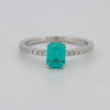 1.40 CT Emerald Cut Paraiba Ring - ZIZOV DIAMONDS