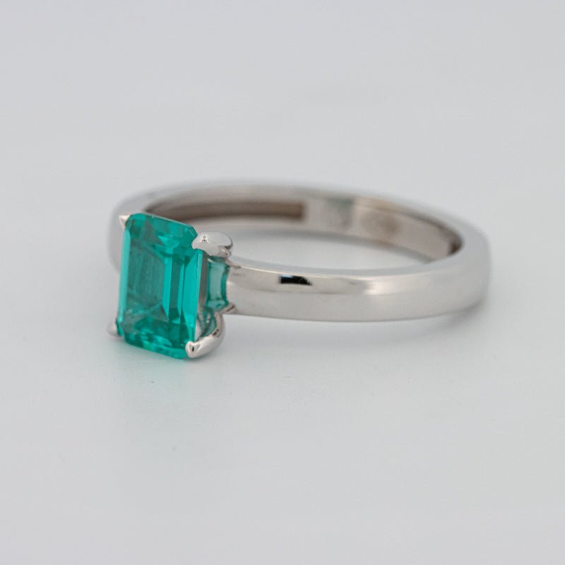 1.40 CT Emerald Cut Paraiba Ring - ZIZOV DIAMONDS