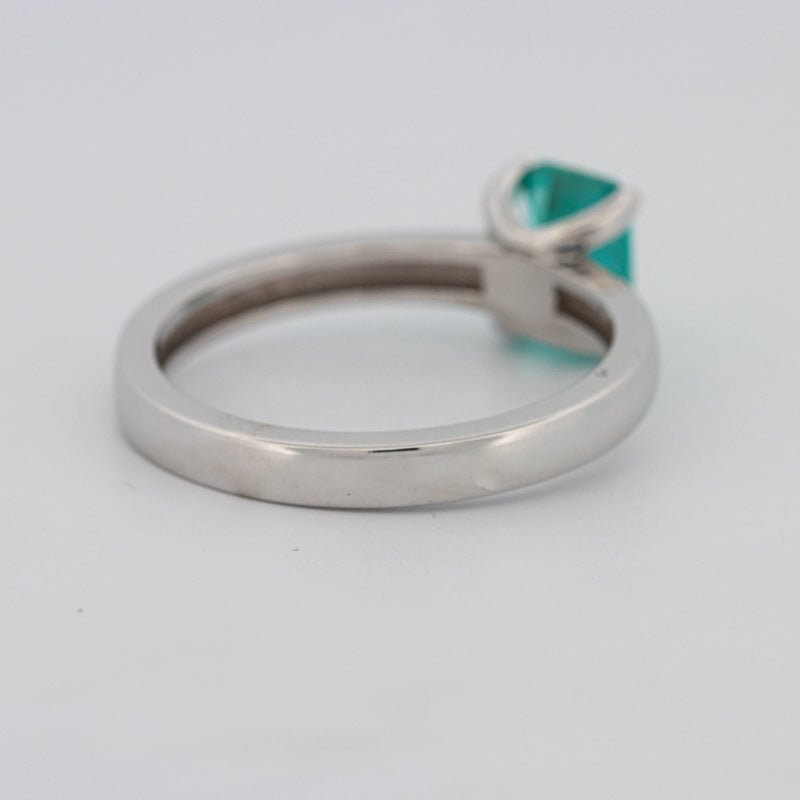 1.40 CT Emerald Cut Paraiba Ring - ZIZOV DIAMONDS